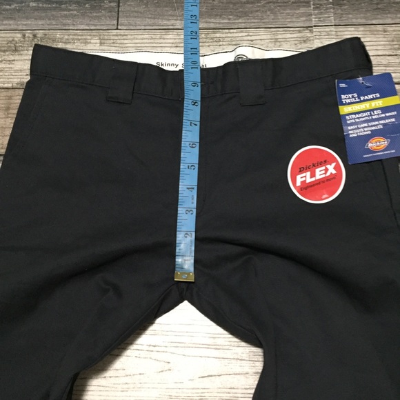 Dickies Skinny Fit Straight Twill Pants Youth Size 18 Black (Inseam 31) - Picture 3 of 9